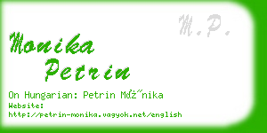 monika petrin business card